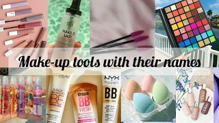 Make-up tools with their names/Makeup kit products name list for beginners/#trendygirlneeti #makeup