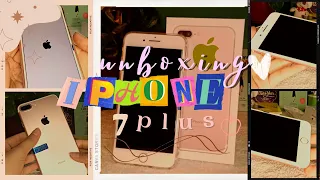 ✨Aesthetic Unboxing iPhone 7 Plus in 2022🍎🌙| from Shopee📦