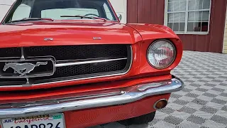 1965 Ford Mustang Coupe poppy red 289 c code auto ps and air conditioning
