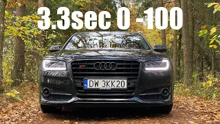 Audi S8 PLUS 605HP acceleration 0-100 0-200 100-200