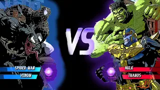 Spider-Man & Venom Vs Hulk & Thanos  [Very Hard AI] | Marvel vs Capcom: Infinite