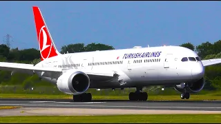 Sunny Afternoon Arrivals at Manchester Airport, incl Rare A340! 09-06-23