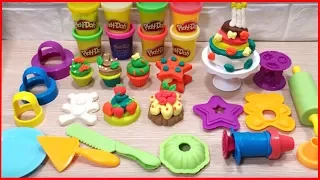 Playdoh kitchen creation Tháp bánh kem 3 tầng sắc màu... Đồ chơi Chim Xinh