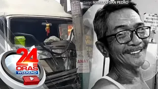 Tricycle driver, patay nang tumalsik matapos mahagip ng delivery truck | 24 Oras Weekend