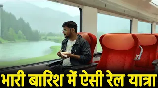 Mumbai Shatabdi express journey in heavy rain