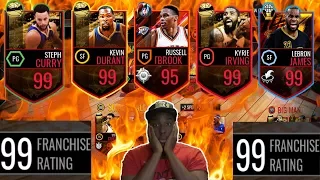 MY INSANE 99 OVR FRANCHISE REVIEW!!! NBA LIVE MOBILE