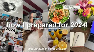 HOW I PREPARED FOR 2024! new year reset, vision board, deep cleaning, setting goals, & skincare!