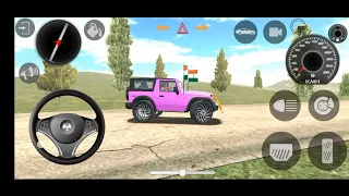indian cars driving 3d short video Thar attitude song 2024 ll
