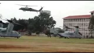 Obama's Marine One Lands at Kenyatta University