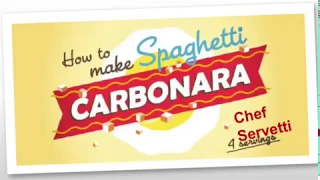 HOW TO MAKE SPAGHETTI CARBONARA (Chef Servetti)