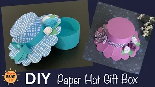 DIY PAPER HAT GIFT BOX I EASY DIY PAPER CRAFTS