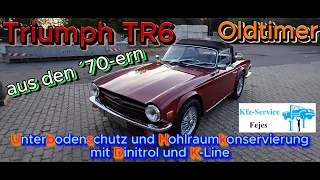 Triumph TR6 Oldtimer. Wo ist der Rost? #hohlraumversiegelung #unterboden #unterbodenschutz #oldtimer