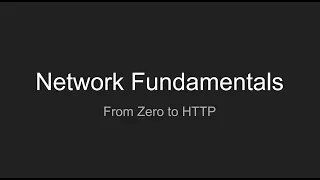 Networking Fundamentals