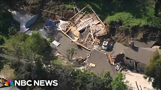 Massive landslide damages several homes in L.A. neighborhood