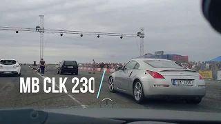 Sprint 1/4 mile - Mercedes-Benz CLK 230K vs Nissan 350Z