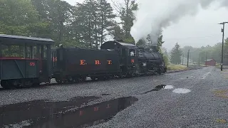 East Broad Top Railroad restored No 16 runs the train around the wye at Orbisonia