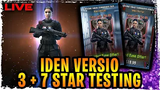 2 + 7 STAR IDEN VERSIO UNLOCK + TESTING LIVE! LONG LIVE THE EMPIRE! GALAXY OF HEROES