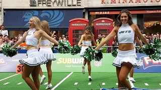 NY JETS Cheerleaders at NFL Kick-off Piccadilly