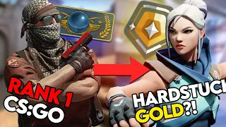 RANK 1 CS:GO But Now HARSTUCK GOLD in Valorant... So We Reviewed (and Roasted) His Gameplay