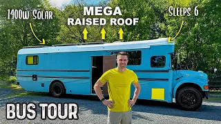 This DIY Bus Camper is Built Like a Home - Raised Roof With Ducted Air Conditioning