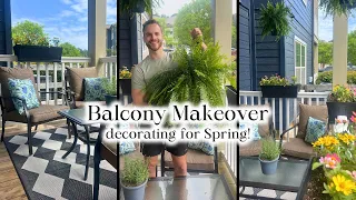Spring Balcony Makeover 🪴 Turning my balcony into a southern-inspired garden oasis ✨