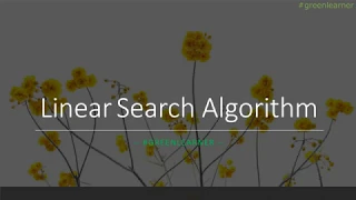 Searching Algorithm #1 || Linear Search Algorithm || Linear Search implementation in java