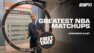 Stephen's A-list GREATEST NBA MATCHUPS: Bird vs. Magic + Jordan vs. Isiah 🙌🏀 | First Take