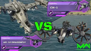 AD-12 DRAGONFLY VS CH-1 | Legendary Helicopter Comparison  | Modern Warships