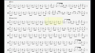 Metallica - Orion drum tab, score, sheet music