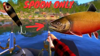 KUORI TROLLING WITH SPOONS ONLY! HOW MUCH $$$? #961 Russian fishing 4