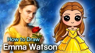 How to Draw Belle - Beauty and the Beast - Emma Watson