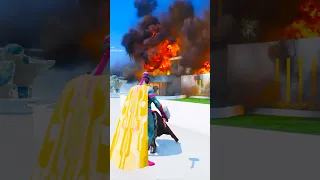 THOR KILLS VISION BUT HE REVIVES AND KILLS HIM WITH THOR'S HAMMER!#shorts #gta5