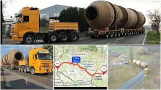 Přeprava pračky na cukrovou řepu 1 část - Nadměrný náklad / Oversize load / Schwertransport