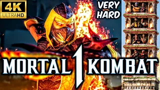 MK1 *INVASION SCORPION* VERY HARD KLASSIC TOWER GAMEPLAY!! (SCORPION AS KAMEO) 4K 60 NO ROUNDS LOST!