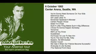 Morrissey - October 6, 1992 - Seattle, WA (Full Concert) LIVE