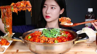 ASMR SPICY BEEF TRIPE HOT POT 🔥 FRIED RICE Gopchang-Jeongol MUKBANG EATING SHOW