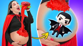 MY MOM IS A VAMPIRE 🧛‍♀️ Rich vs. Poor Vampire Moms 🍼 Hacks and Funny Situations by 123GO!