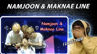 This is gold - Namjoon and his 3 annoying kids - Namjoon X Maknae Line | Reaction