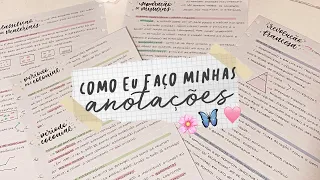 como eu faço minhas anotações em aula ♡ | são muito bonitas e organizadas