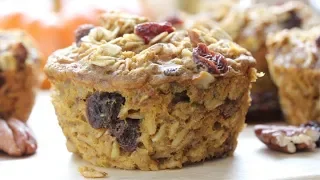 PUMPKIN OATMEAL MUFFINS | healthy grab-n-go breakfast