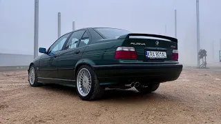 Mglisty poranek na budowie z ALPINA B8 V8 E36