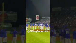 Así celebró el Licey la victoria ante las Estrellas en la Serie Final #licey #tigresdellicey #lidom