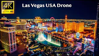 Las Vegas - 4K UHD Drone Video at Night