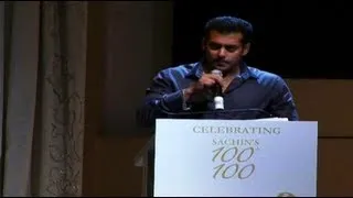 Salman's Brilliant Speech For Sachin Tendulkar