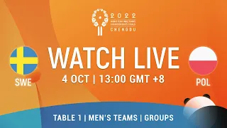 LIVE! | T1 | SWE vs POL | MT Groups | 2022 World Team Championships Finals Chengdu