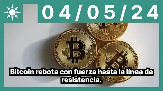 Bitcoin rebota con fuerza hasta la línea de resistencia.
