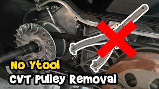 Paano tanggalin ang Pulley ng CVT Scooter ng walang Y-Tool | No Ytool CVT Pulley Removal | Mio i125