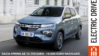 Dacia Spring ab 12.750 Euro? 10.000 Preisnachlass bei Elektroautos? Der Preiskampf hat begonnen!