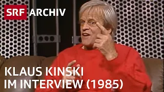 Klaus Kinski Interview (1985) | Prominente zu Gast im SRF-Studio | SRF Archiv
