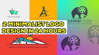 I will design 2 minimalist logo design in 24 hours